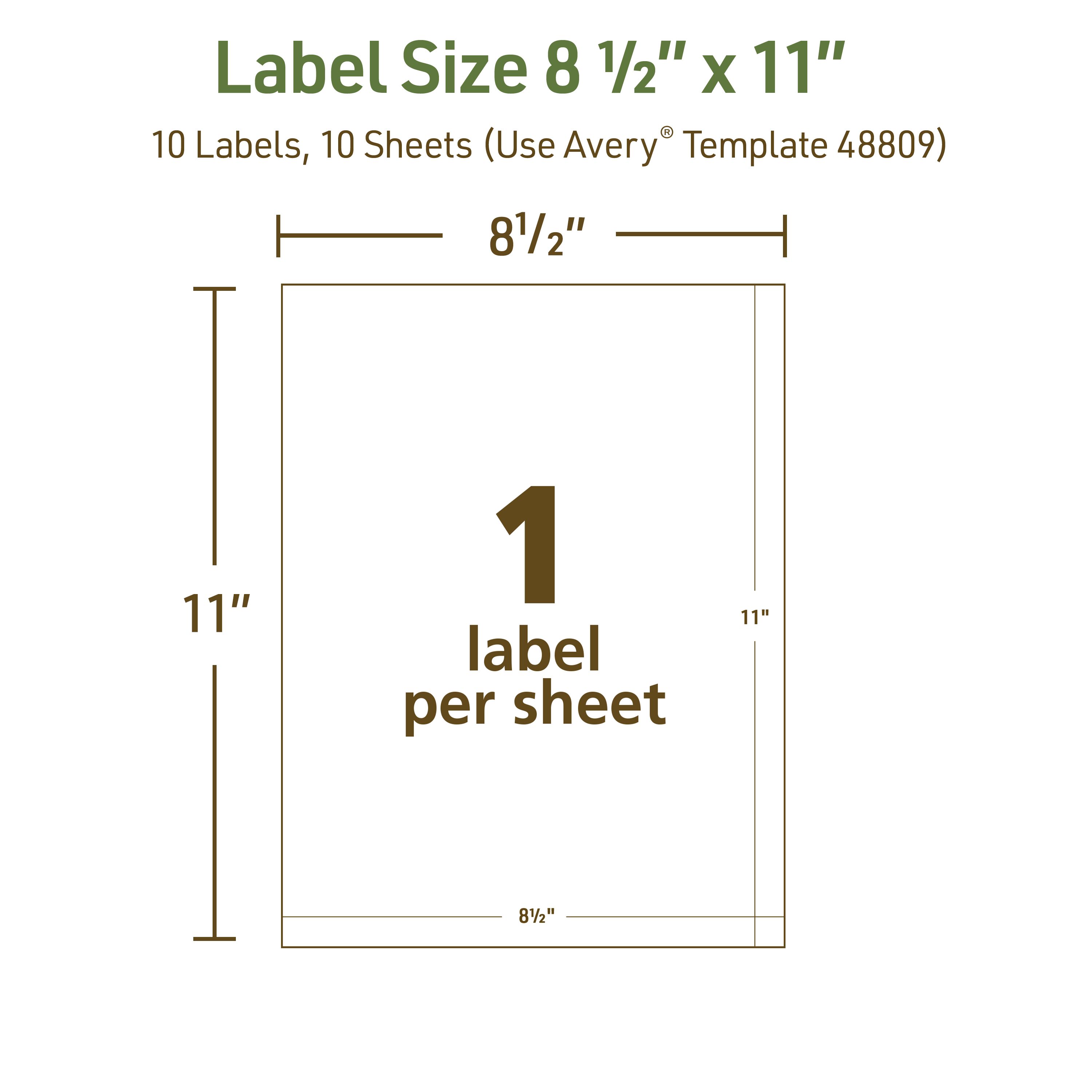 EcoFriendly Shipping Labels, 8-1/2